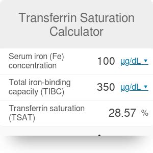 transferrin saturation blood test bottle|unable to calculate iron saturation.